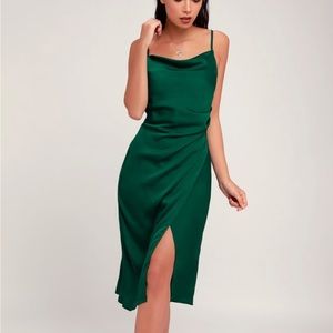 Lulus Hollywood Forest Green Dress